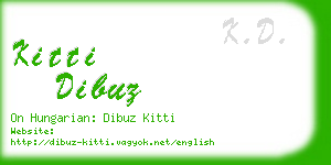 kitti dibuz business card